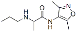 Propionamide, N-(3,5-dimethyl-4-isoxazolyl)-2-(propylamino)- (8CI) Structure