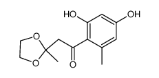 1-(2,4-Dihydroxy-6-methylphenyl)-2-(2-methyl-1,3-dioxolan-2-yl)ethanon结构式