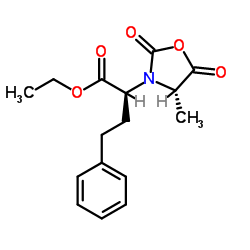 Ethyl (S)-2-[(S)-4-methyl-2,5-dioxo-1,3-oxazolidin-3-yl]-4-phenylbutyrate Structure