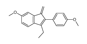 3-ethyl-6-methoxy-2-(4-methoxy-phenyl)-1-methylene-indene结构式