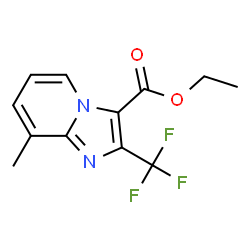 Ethyl 8-methyl-2-(trifluoromethyl)imidazo[1,2-a]pyridine-3-carboxylate结构式