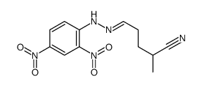 5-[(2,4-dinitrophenyl)hydrazinylidene]-2-methylpentanenitrile结构式