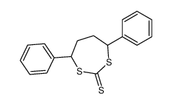 4,7-diphenyl-1,3-dithiepane-2-thione Structure