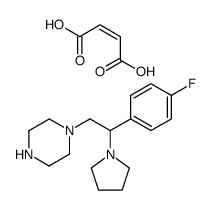 1-[2-(4-Fluoro-phenyl)-2-pyrrolidin-1-yl-ethyl]-piperazine; compound with (Z)-but-2-enedioic acid Structure