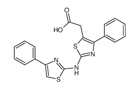 2-[4-phenyl-2-[(4-phenyl-1,3-thiazol-2-yl)amino]-1,3-thiazol-5-yl]acetic acid结构式