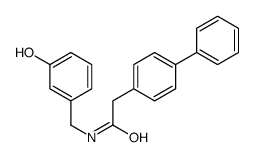 N-[(3-hydroxyphenyl)methyl]-2-(4-phenylphenyl)acetamide Structure