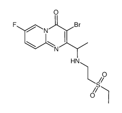 3-bromo-2-(1-(2-(ethylsulfonyl)ethylamino)ethyl)-7-fluoro-4H-pyrido[1,2-a]pyrimidin-4-one结构式