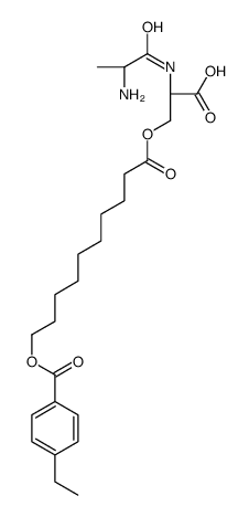 (2S)-2-[[(2R)-2-aminopropanoyl]amino]-3-[10-(4-ethylbenzoyl)oxydecanoyloxy]propanoic acid Structure