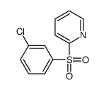 2-(3-chlorophenyl)sulfonylpyridine结构式