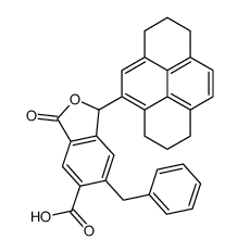 6-benzyl-1-(1,2,3,6,7,8-hexahydro-pyren-4-yl)-3-oxo-1,3-dihydro-isobenzofuran-5-carboxylic acid结构式