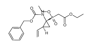 [(1-benzyloxycarbonylamino-2-vinyl-cyclopropyl)-ethoxy-phosphinoyl]-acetic acid ethyl ester结构式