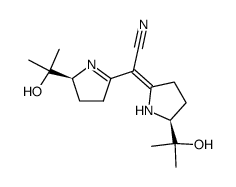 (1S,9S)-1,9-bis(1-hydroxy-1-methylethyl)semicorrin-5-carbonitrile结构式