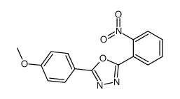 2-(4-methoxyphenyl)-5-(2-nitrophenyl)-1,3,4-oxadiazole结构式