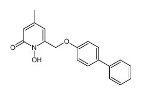 1-hydroxy-4-methyl-6-[(4-phenylphenoxy)methyl]pyridin-2-one结构式