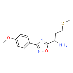 1-(3-(4-Methoxyphenyl)-1,2,4-oxadiazol-5-yl)-3-(methylthio)propan-1-amine Structure