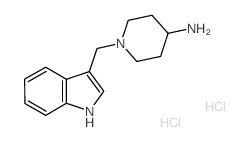 1-(1H-Indol-3-ylmethyl)piperidin-4-amine dihydrochloride结构式