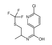 6-Chloro-N-{1-[(trifluoromethyl)sulfanyl]-2-propanyl}nicotinamide结构式