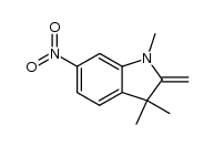 1,3,3-trimethyl-2-methylene-6-nitroindoline结构式