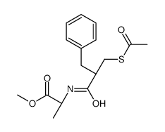 methyl (2S)-2-[[(2S)-2-(acetylsulfanylmethyl)-3-phenylpropanoyl]amino]propanoate结构式