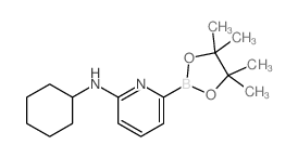 N-Cyclohexyl-6-(4,4,5,5-tetramethyl-1,3,2-dioxaborolan-2-yl)pyridin-2-amine结构式