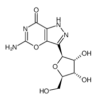 5-amino-3-ribofuranosylpyrazolo(3,4-e)(1,3)oxazine-7-one Structure