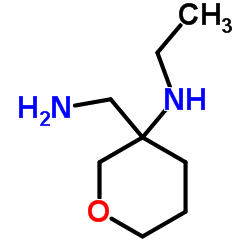 3-(Aminomethyl)-N-ethyltetrahydro-2H-pyran-3-amine结构式