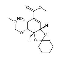 (3aS,4R,5R,7aS)-methyl 5-hydroxy-4-(methoxymethoxy)-3a,4,5,7a-tetrahydrospiro[benzo[d][1,3]dioxole-2,1'-cyclohexane]-6-carboxylate Structure