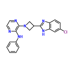 3-[3-(5-Chloro-1H-benzimidazol-2-yl)-1-azetidinyl]-N-phenyl-2-pyrazinamine Structure