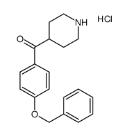 (4-苯基甲氧基苯基)-哌啶-4-基甲酮盐酸盐结构式