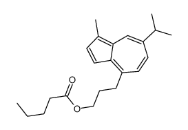 3-(1-methyl-7-propan-2-ylazulen-4-yl)propyl pentanoate结构式