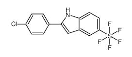 2-(4-Chlorophenyl)-5-(pentafluoro-λ6-sulfanyl)-1H-indole结构式