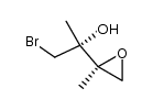 (2R*,3S*)-(+/-)-1-bromo-2,3-dimethyl-3,4-epoxybutan-2-ol结构式