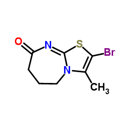 2-Bromo-3-methyl-6,7-dihydro[1,3]thiazolo[3,2-a][1,3]diazepin-8(5H)-one structure