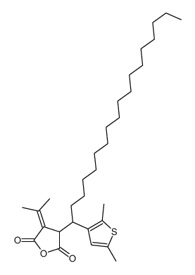 3-[1-(2,5-dimethylthiophen-3-yl)octadecyl]-4-propan-2-ylideneoxolane-2,5-dione结构式