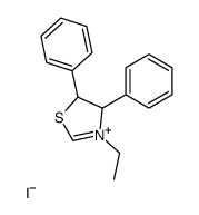 3-ethyl-4,5-diphenyl-4,5-dihydro-1,3-thiazol-3-ium,iodide结构式