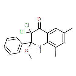 4(1H)-Quinolinone,3,3-dichloro-2,3-dihydro-2-methoxy-6,8-dimethyl-2-phenyl- picture