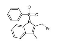 1-(benzenesulfonyl)-2-(bromomethyl)-3-methylindole结构式