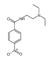 N-(2-(2-二乙基氨基)乙基)-4-硝基苯甲酰胺结构式