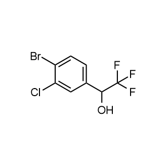 1-(4-Bromo-3-chlorophenyl)-2,2,2-trifluoroethan-1-ol structure