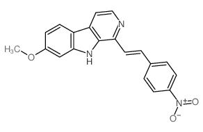 7-methoxy-1-[(E)-2-(4-nitrophenyl)ethenyl]-9H-pyrido[3,4-b]indole Structure