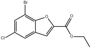 Ethyl 7-bromo-5-chloro-1-benzofuran-2-carboxylate Structure