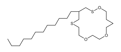 4-dodecyl-1,9,12-trioxa-2,6-dithiacyclohexadecane Structure