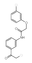 N-[3-(2-chloroacetyl)phenyl]-2-(3-chlorophenoxy)acetamide结构式