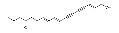 17-hydroxy-heptadeca-7t,9t,15t-triene-11,13-diyn-4-one Structure