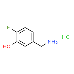 5-(Aminomethyl)-2-fluorophenol hydrochloride structure