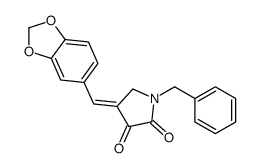 4-(1,3-Benzodioxol-5-ylmethylene)-1-benzyl-2,3-pyrrolidinedione structure