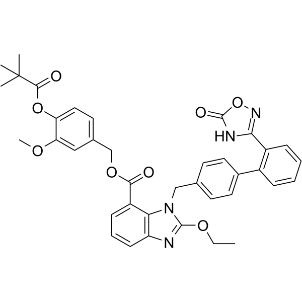 Azilsartan mopivabil structure