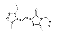 3-allyl-5-[(1-ethyl-1,4-dihydro-4-methyl-5H-tetrazol-5-ylidene)ethylidene]-2-thioxothiazolidin-4-one Structure