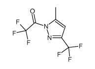 2,2,2-trifluoro-1-[5-methyl-3-(trifluoromethyl)pyrazol-1-yl]ethanone结构式