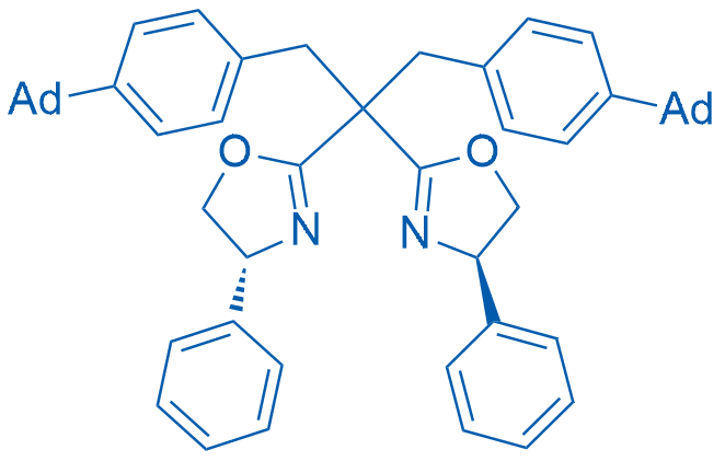 (4R,4'R)-2,2'-(1,3-双(4-(金刚烷-1-基)苯基)丙烷-2,2-二基)双(4-苯基-4,5-二氢恶唑)图片